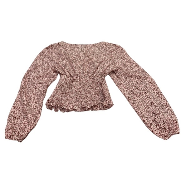 Princess Polly Puff Sleeve Floral Smocked Square Neck Blouse Size 0 - Picture 2 of 7